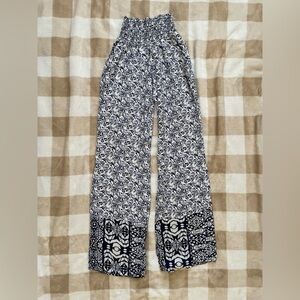 Rewash boho flare tir dye floral pants XS
